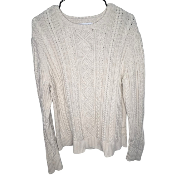 Amazon Essentials Sweaters - Amazon Essentials Classic Cream Cable Knit Chunky Cozy Pullover Sweater